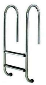 Echelle inox droite 2 marches avec platine de fixation Echelle inox droite 2 marches