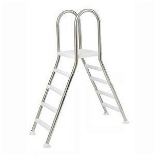 ECHELLE HORS SOL INOX 4 X 4 MARCHES PLASTIQUES FLE