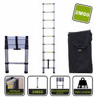 Echelle télescopique 2M60 Silex® + housse de trans