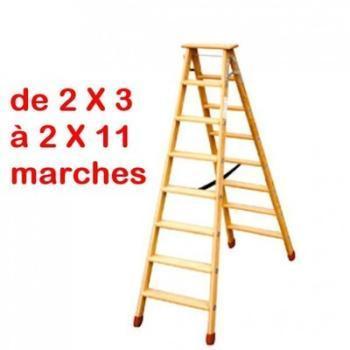 Echelle double tout bois