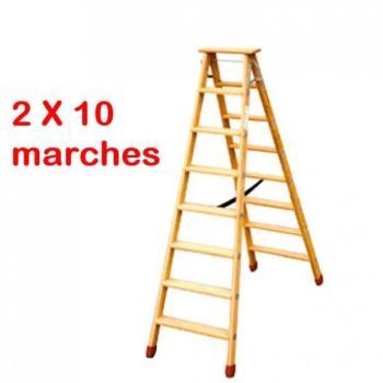 Echelle double entièrement en bois 3412E Echelle double entièrement