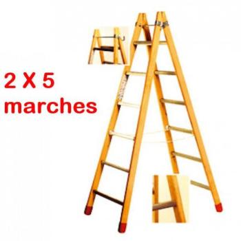Echelle double bois et aluminium 5412E Echelle double bois et aluminium