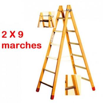 Echelle double bois et aluminium 5812E Echelle double bois et aluminium