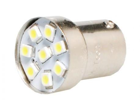 Ampoule LED Ba15s G18 24V 8x SMD 5050 rouge