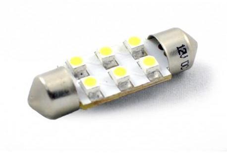 Ampoule navette C5W 36mm 6xSMD3528 12V 0,31W rouge
