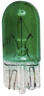 Ampoule wedge 12V 3w T10 w2 1x9 5d verte vendu par Ampoule wedge 12V 3w T10 w2