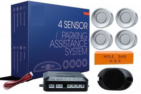 Kit radar de recul / stationnement argent 4 capteu