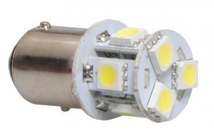 Ampoule LED BaY15d 24V 8x SMD 5050 rouge
