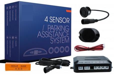 Kit radar de recul / stationnement noir 4 capteurs