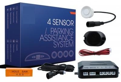 Kit radar de recul / stationnement blanc 4 capteur