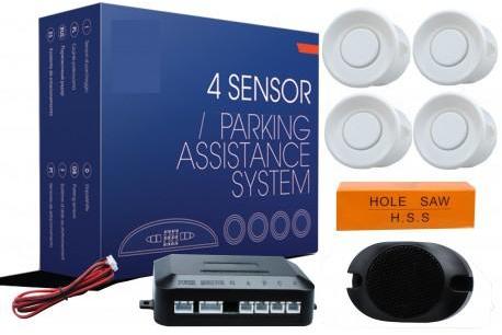 Kit radar de recul / stationnement blanc 4 capteur