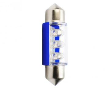 Ampoule LED C5W 36mm 24V 6x LED 3mm bleu