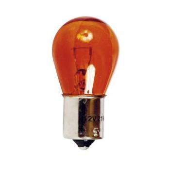 Ampoule de stop 12V/21w/1plot bau15s ambrée erg