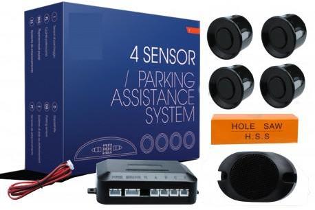 Kit radar de recul / stationnement noir 4 capteurs