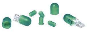 Caches ampoules T5 T10 silicone verts Caches ampoules T5 T10 silicone