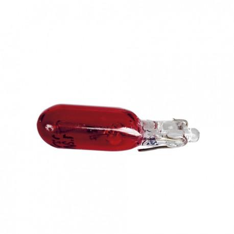 Ampoule wedge 12V. 1.2w. T5 w2x4.6d rouge 2 piè
