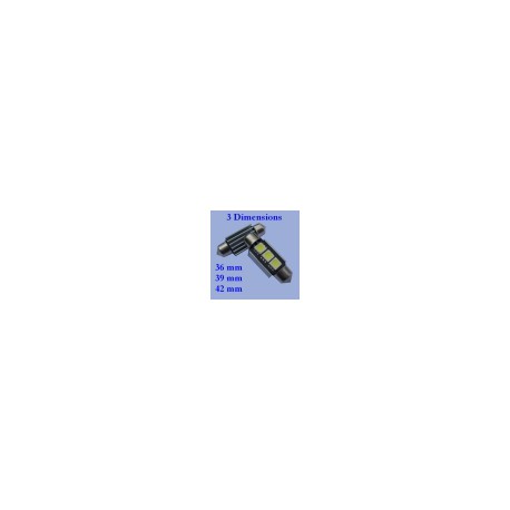 Led navette blanc canbus 36mm -5 pièces