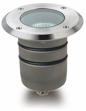 Spot à encastrer Aqua, inox 316 et verre