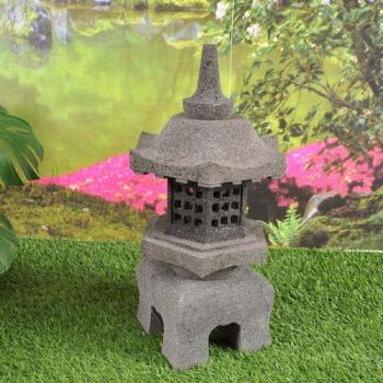 Lanterne japonaise toro en pierre de lave 55cm