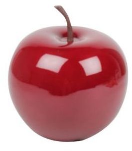 Pomme décorative Ø25 cm résine rouge