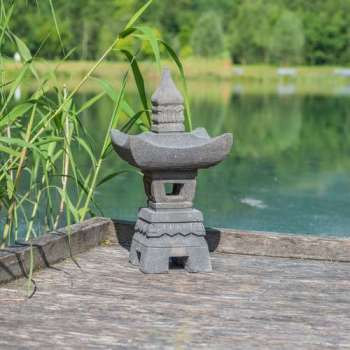 Lanterne japonaise en pierre de lave 55cm