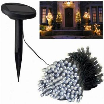 Guirlande solaire 100 led blanches décorative Guirlande solaire 100 led