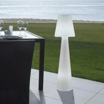 Lampadaire extérieur en polyéthylène blanc Lola 11