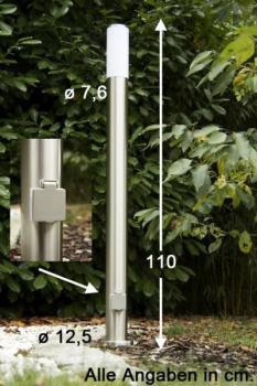 Lampadaire Caserta Acier inoxydable, 1 lumière - M
