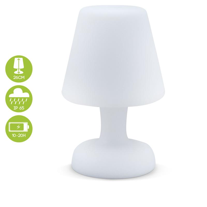 Lampe de table LED forme lampe 26cm, luminaire ext