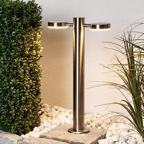 2 lampes Luminaire pour socle LED Toriba en inox