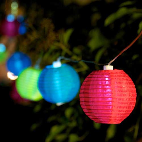 Guirlande lumineuse solaire dextérieur 10 boules