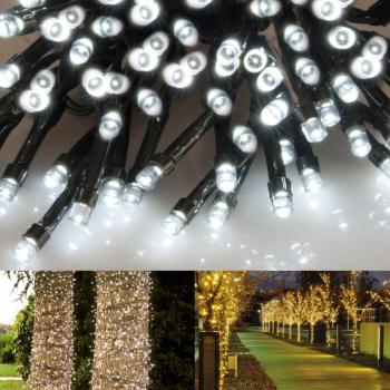 Guirlande 50 leds solaire blanches decorative