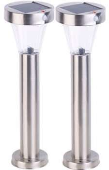 Lanternes de jardin solaires Silva en acier inoxydable Lanternes de jardin solaires