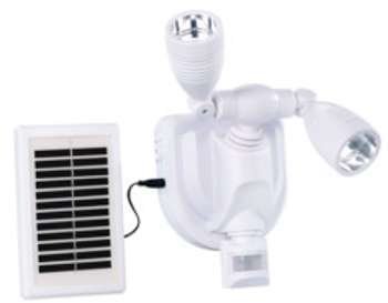 2 projecteurs extérieur LED solaire 3 W - Double tête 2 projecteurs extérieur LED