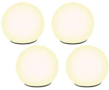 4 boules lumineuses à LED solaire 9 cm 4 boules lumineuses à LED