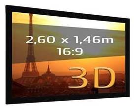 Ecran de projection sur cadre KIMEX 260 X 146 Form