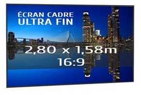 Ecran de projection sur cadre KIMEX 280 X 158 Form