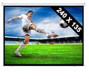 Ecran de projection manuel home cinéma 240x135cm 1