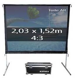 Ecran de projection Valise KIMEX 203 x 152 Format