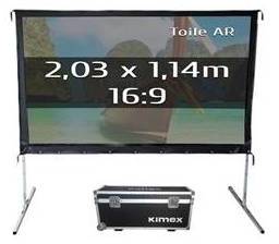 Ecran de projection Valise KIMEX 203 x 114 Format