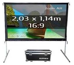 Ecran de projection Valise KIMEX 203 x 114 Format