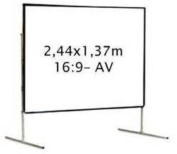 Ecran de projection Valise KIMEX 244 x 137 Format