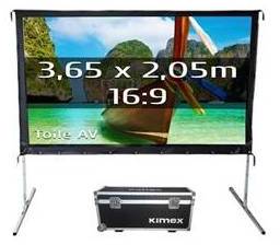 Ecran de projection Valise KIMEX 365 x 205 Format