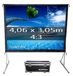 Ecran de projection Valise KIMEX 406 x 305 Format