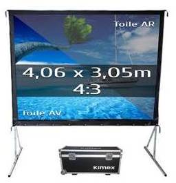 Ecran de projection Valise KIMEX 406 x 305 Format