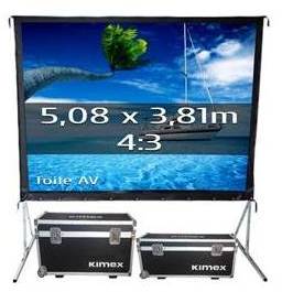 Ecran de projection Valise KIMEX 508 x 381 Format