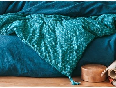 dredon Coton Bleu Arabesque 100x190 cm dredon Coton Bleu Arabesque