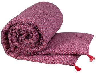Édredon Coton Framboise Arabesque 100x190 cm