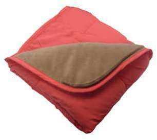 Edredon polaire calgary sable/corail 90x150 - Poye