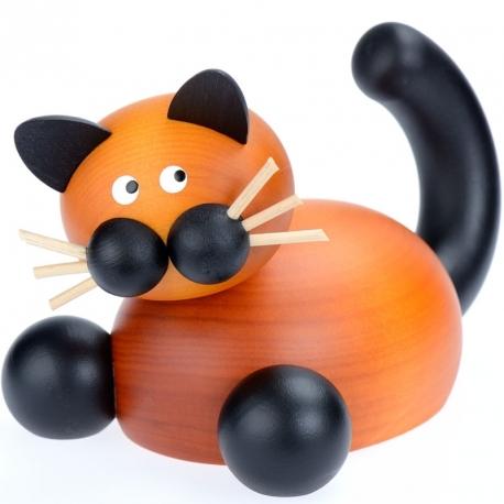 Statuette chat en bois grand modèle, 8cm